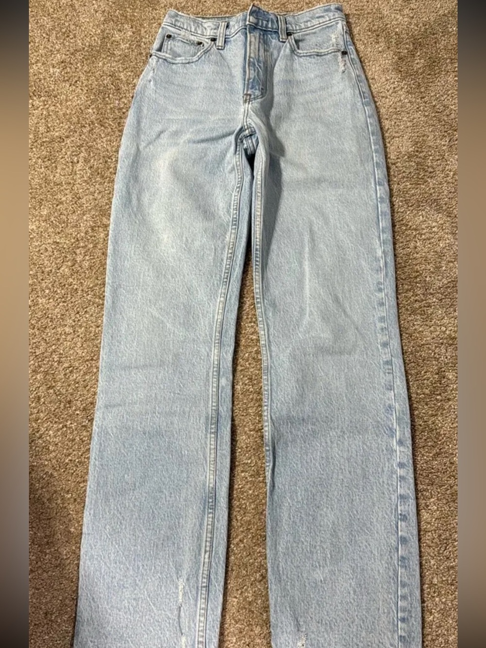 Abercrombie & Fitch Light Blue Straight-Leg Jeans